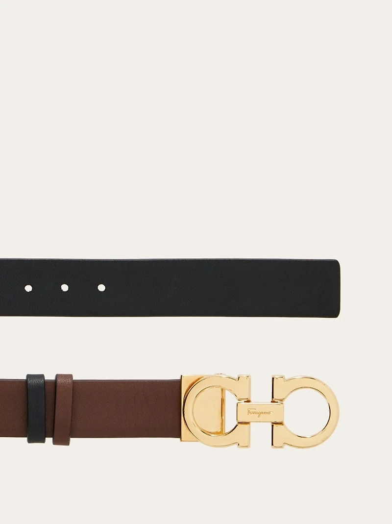 Reversible and adjustable Gancini belt