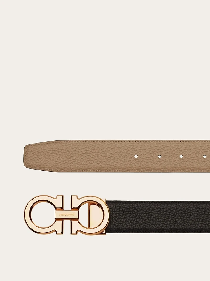 Reversible and adjustable Gancini belt