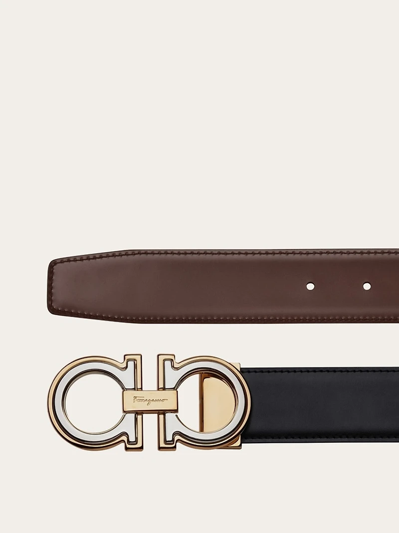 Reversible and adjustable Gancini belt