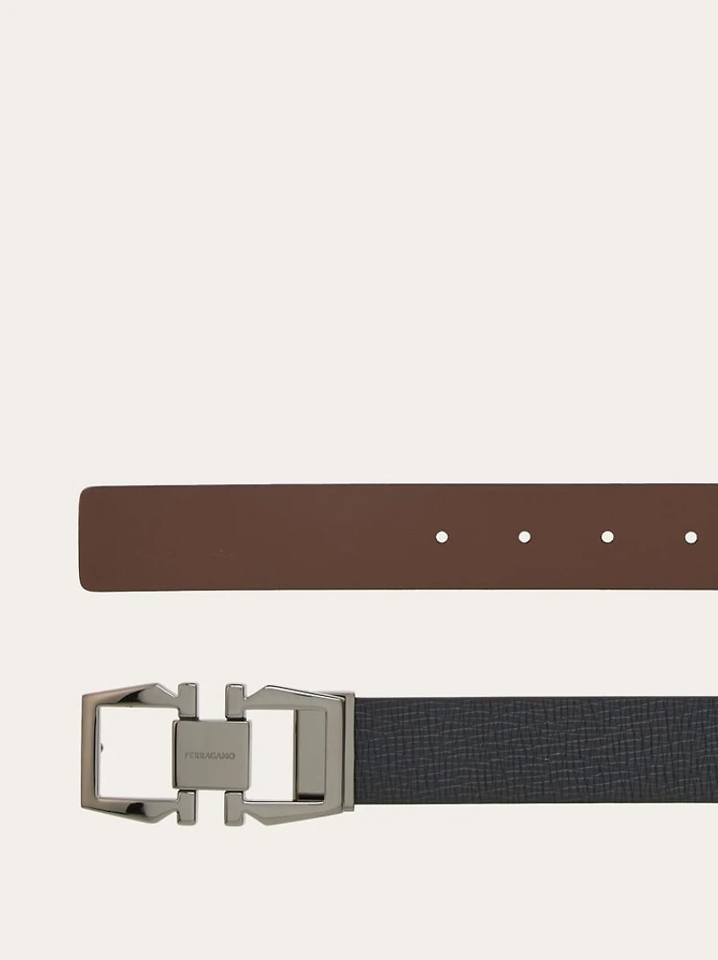 Reversible and adjustable Gancini belt