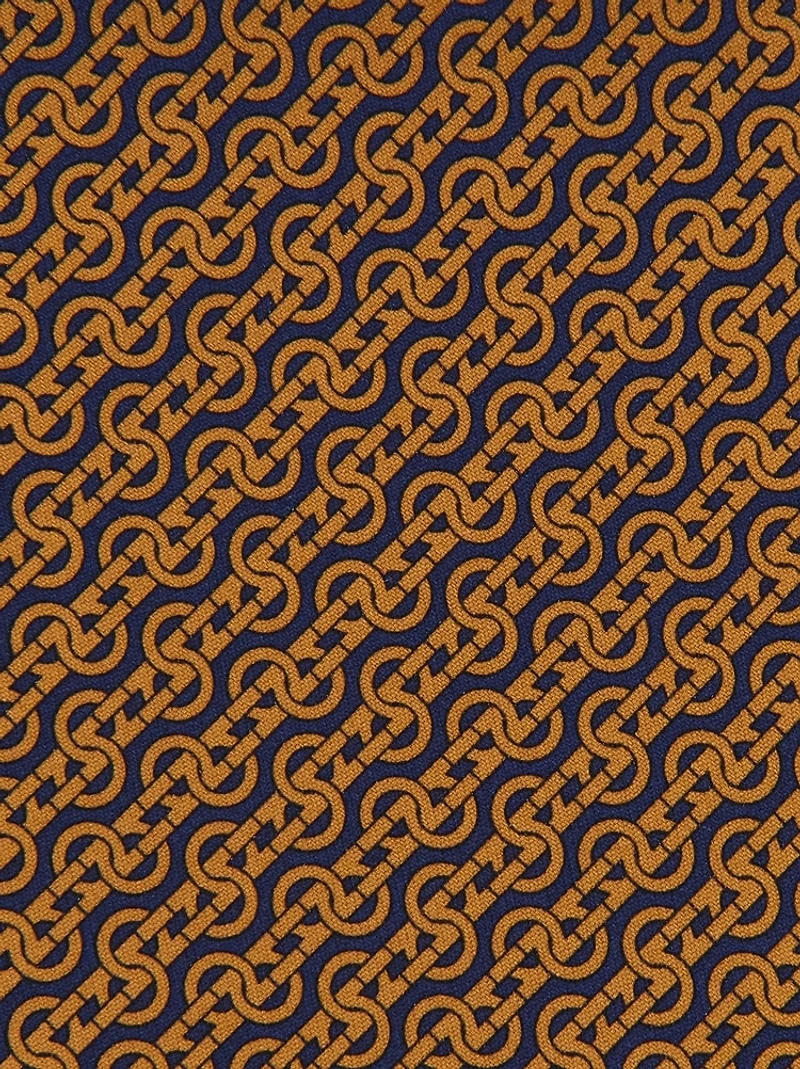 Woven print silk tie