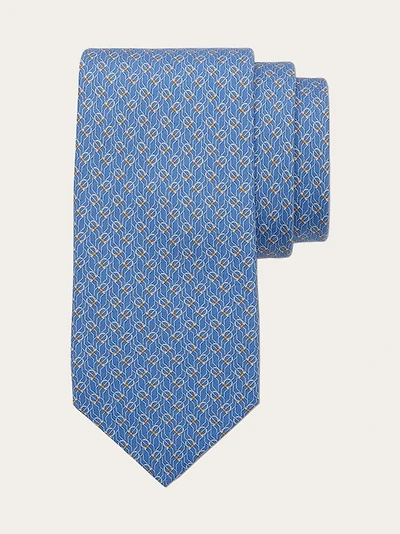 Tetris print silk tie