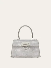East-West Iconic Top Handle with crystals (S)