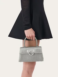 East-West Iconic Top Handle with crystals (S)