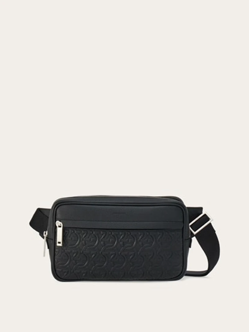 Embossed Gancini belt bag