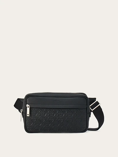 Embossed Gancini belt bag