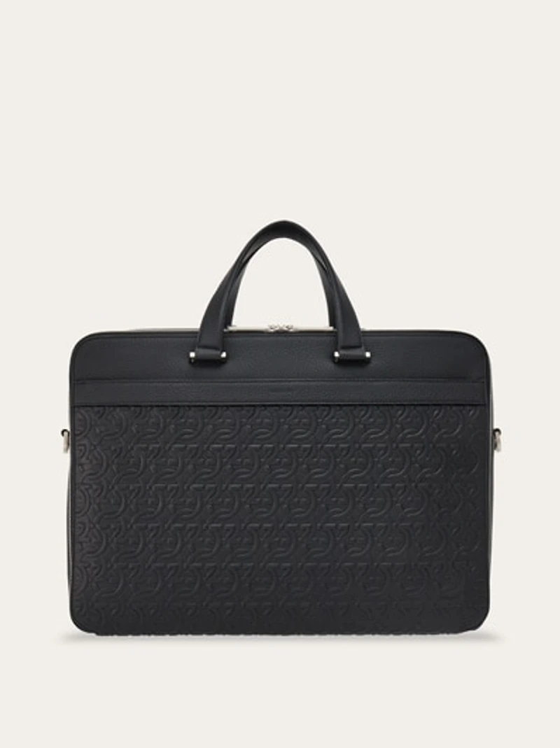 Embossed Gancini briefcase