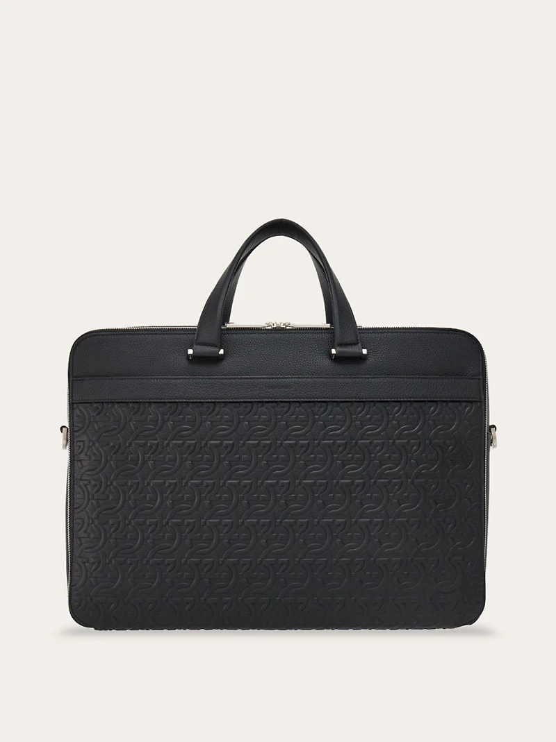 Embossed Gancini briefcase