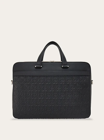 Embossed Gancini briefcase