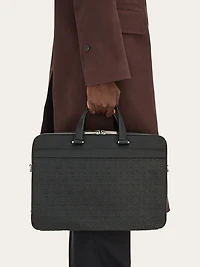 Embossed Gancini briefcase