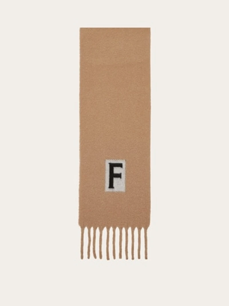 Scarf with jacquard detailing
