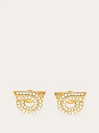 Gancini earrings with rhinestones