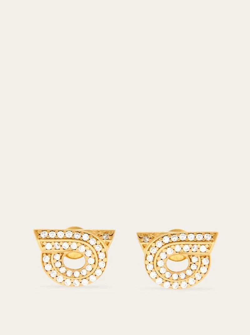 Gancini earrings with rhinestones