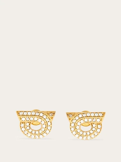 Gancini earrings with rhinestones