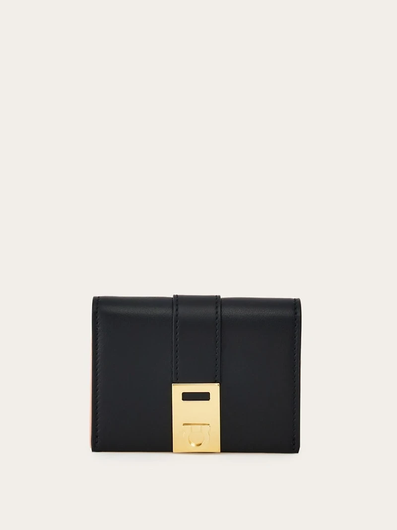 Hug compact two-tone wallet