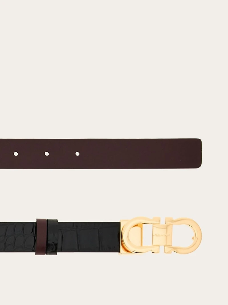 Reversible and adjustable Gancini belt
