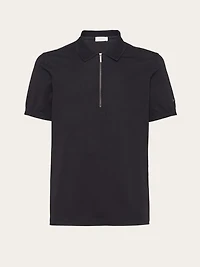 Polo with zip collar
