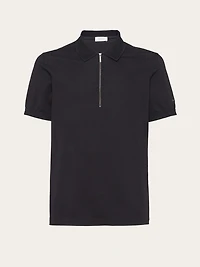 Polo with zip collar