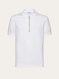 Polo with zip collar