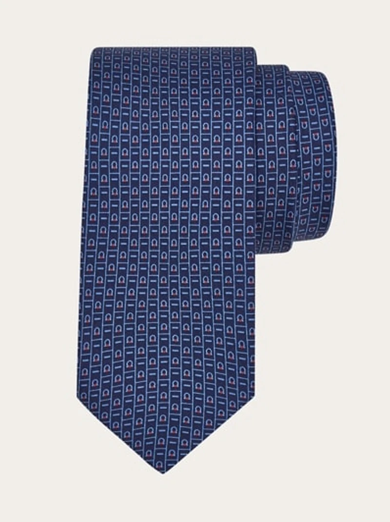 Ferragamo Monogram print silk tie