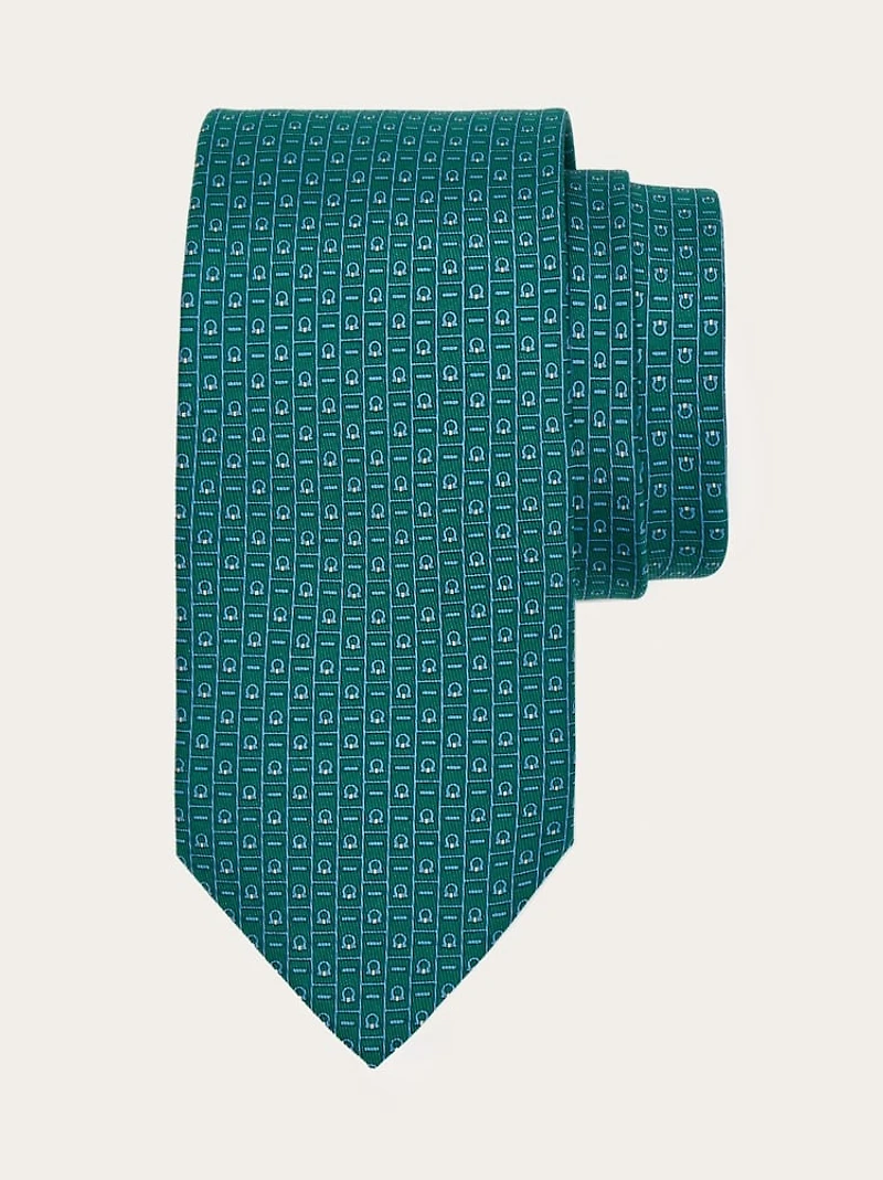 Ferragamo Monogram print silk tie