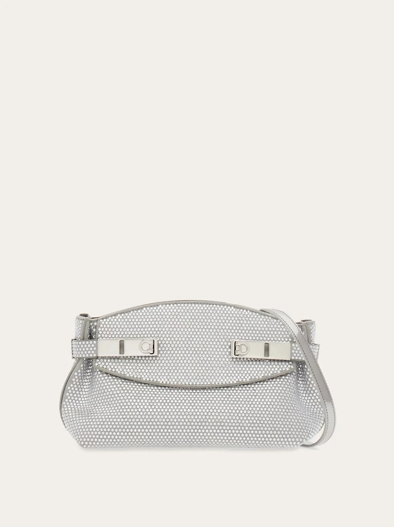 Hug soft crossbody bag with crystals (XS