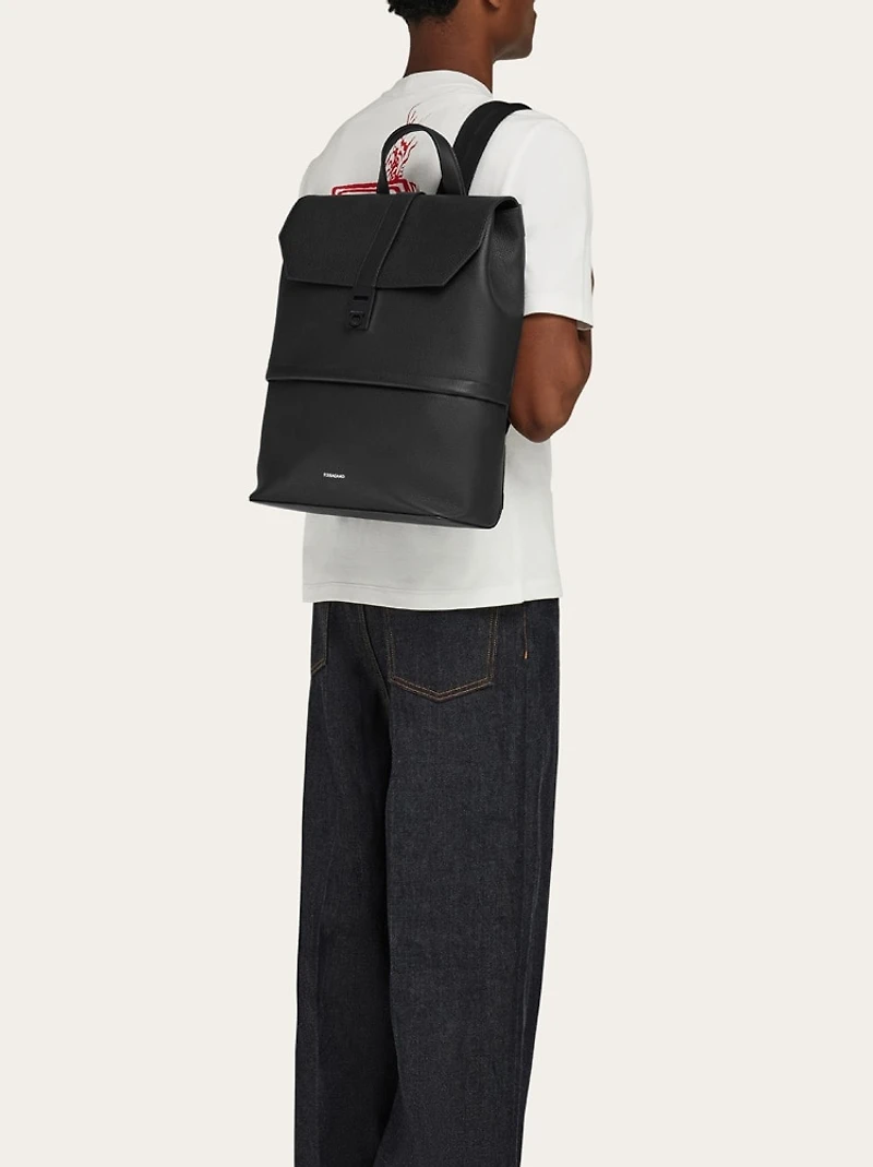 Backpack with Gancini buckle