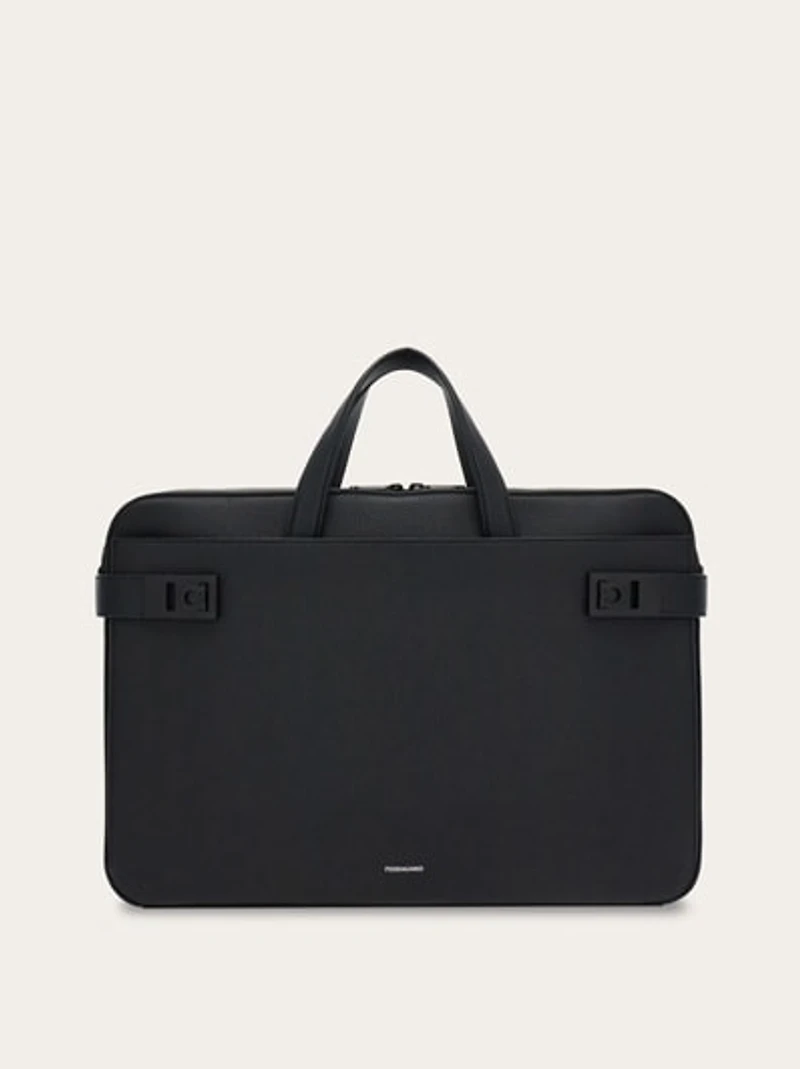 Briefcase with Gancini buckles (M