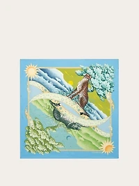 Day & Night print silk foulard