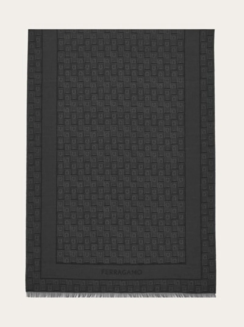 Gancini Monogram jacquard stole