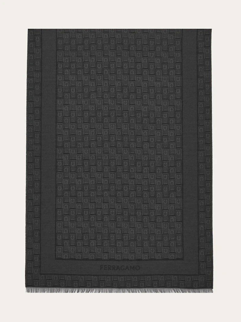 Gancini Monogram jacquard stole