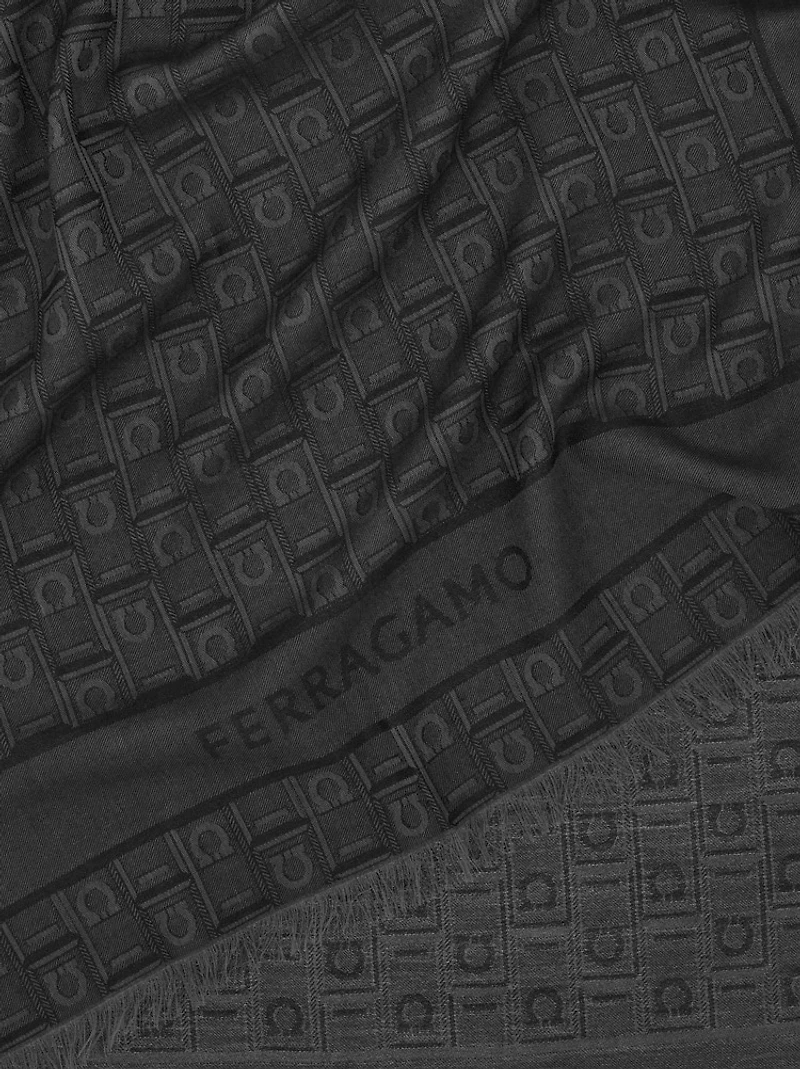 Gancini Monogram jacquard stole