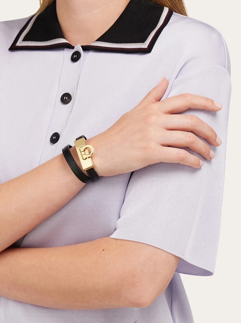 Gancini double twist bracelet