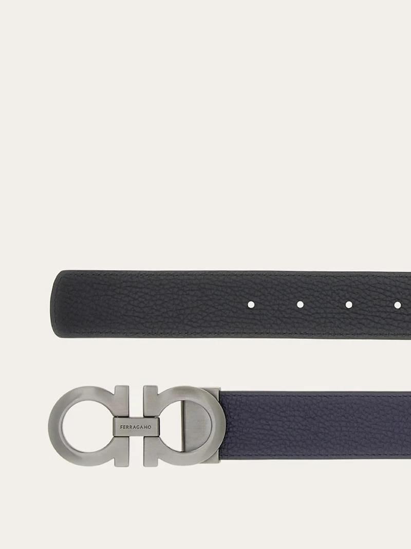 Reversible and adjustable Gancini belt