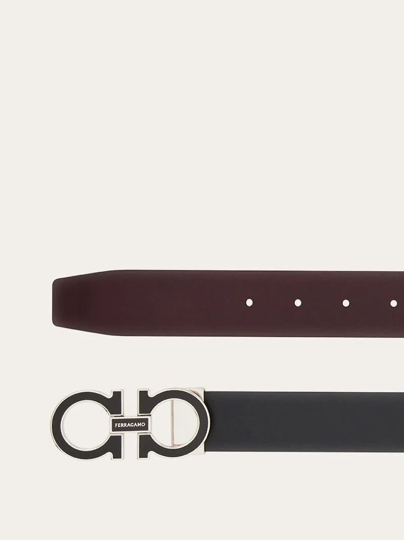 Reversible and adjustable Gancini belt