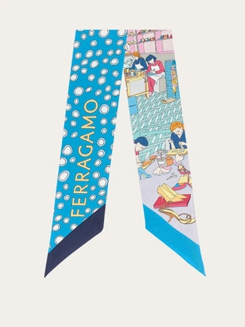 Atelier print silk mini bandeau