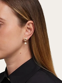 Gancini earrings with pearls and crystals