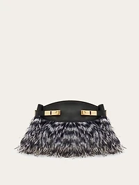 Hug soft crossbody bag with feathers (XS