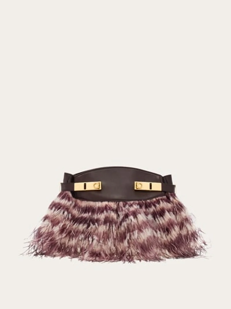 Hug soft crossbody bag with feathers (XS