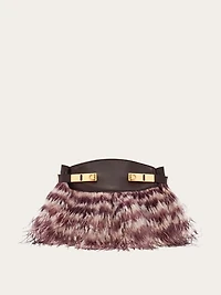 Hug soft crossbody bag with feathers (XS