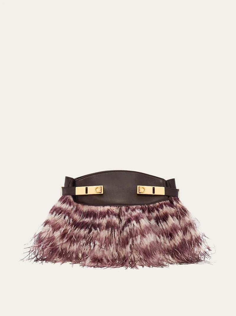 Hug soft crossbody bag with feathers (XS