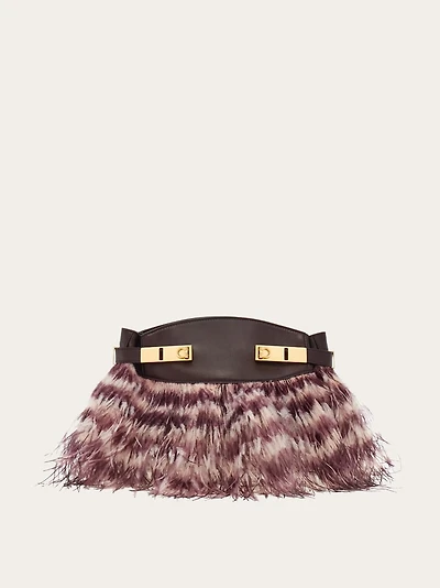 Hug soft crossbody bag with feathers (XS