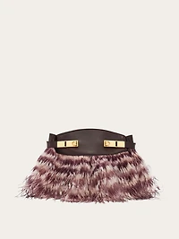Hug soft crossbody bag with feathers (XS