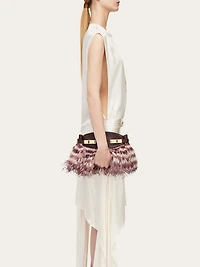 Hug soft crossbody bag with feathers (XS