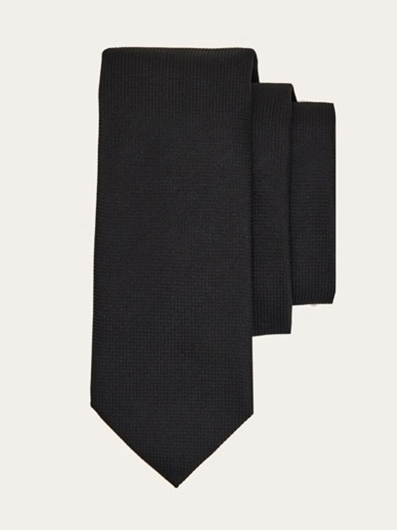 Cotton and silk piquet tie