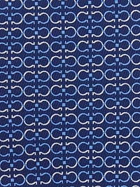 Gancini print silk tie