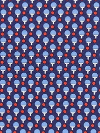 Ping pong print silk tie