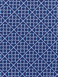 Square Gancini print silk tie