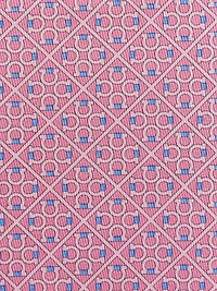 Square Gancini print silk tie