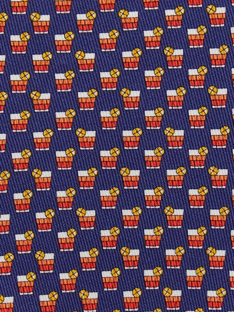 Cocktail print silk tie